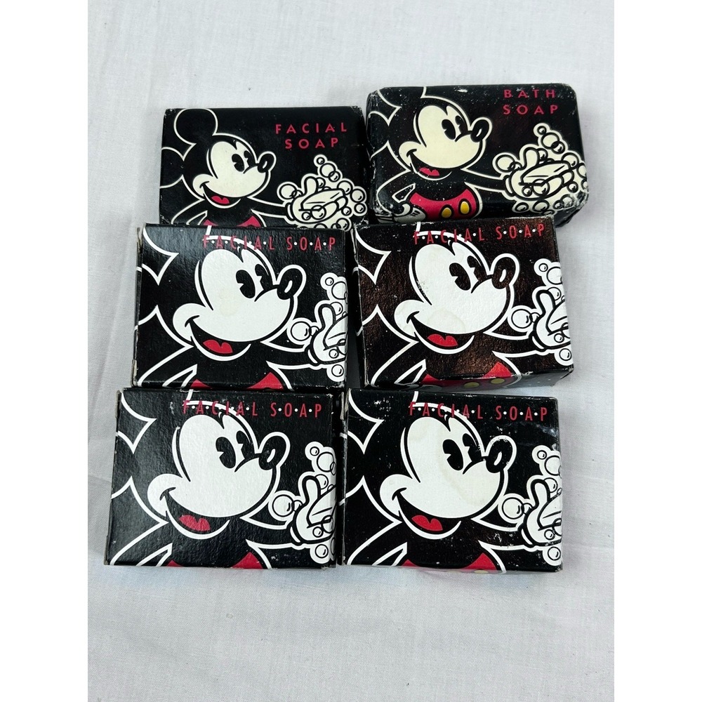 Six unopened/new Walt Disney Resorts Mickey Mouse 3 oz.  Soap Bars Vtg